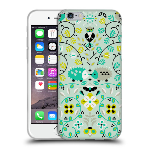 Cat Coquillette Animals Hedgehogs Symmetry Soft Gel Case for Apple iPhone 6 / iPhone 6s