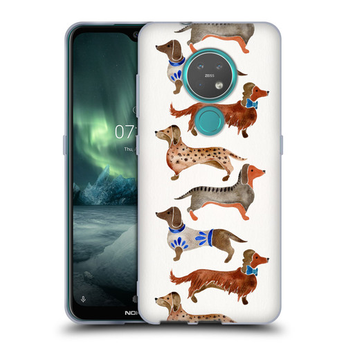 Cat Coquillette Animals Dachshunds Soft Gel Case for Nokia 6.2 / 7.2