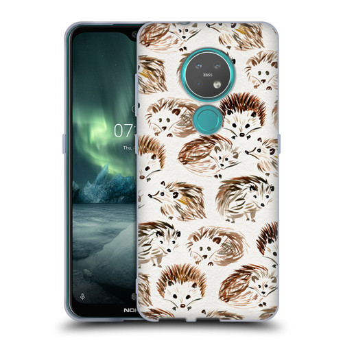 Cat Coquillette Animals Hedgehogs Soft Gel Case for Nokia 6.2 / 7.2