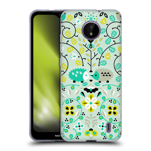 Cat Coquillette Animals Hedgehogs Symmetry Soft Gel Case for Nokia C10 / C20