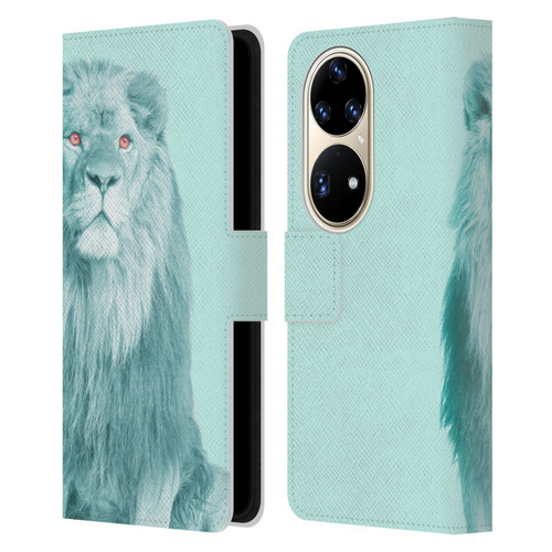 Mark Ashkenazi Pastel Potraits Lion Leather Book Wallet Case Cover For Huawei P50 Pro