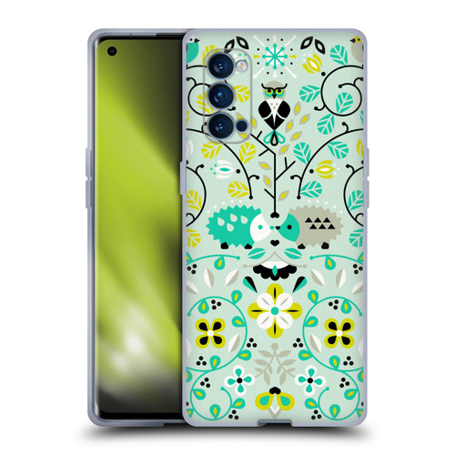 Cat Coquillette Animals Hedgehogs Symmetry Soft Gel Case for OPPO Reno 4 Pro 5G