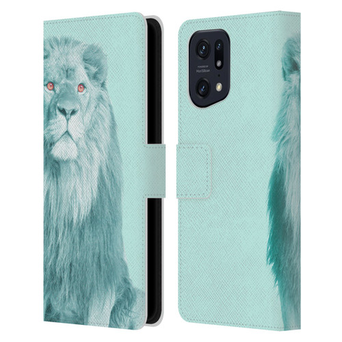 Mark Ashkenazi Pastel Potraits Lion Leather Book Wallet Case Cover For OPPO Find X5
