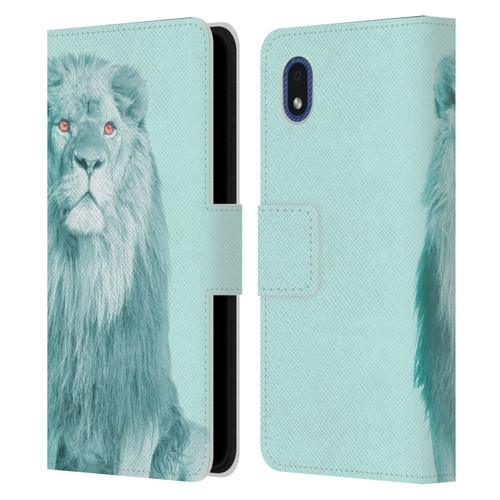 Mark Ashkenazi Pastel Potraits Lion Leather Book Wallet Case Cover For Samsung Galaxy A01 Core (2020)