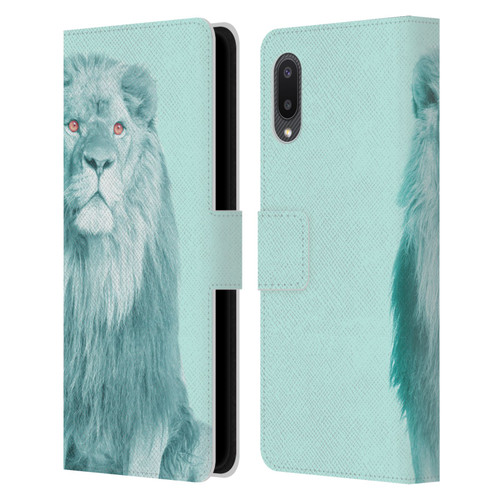 Mark Ashkenazi Pastel Potraits Lion Leather Book Wallet Case Cover For Samsung Galaxy A02/M02 (2021)