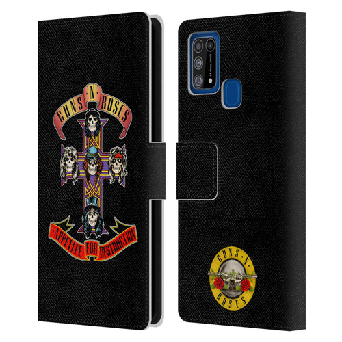 Guns N' Roses Key Art Appetite For Destruction Leather Book Wallet Case Cover For Samsung Galaxy M31 (2020)