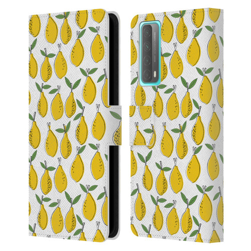 Andrea Lauren Design Food Pattern Lemons Leather Book Wallet Case Cover For Huawei P Smart (2021)