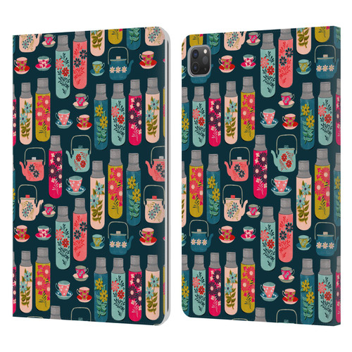 Andrea Lauren Design Food Pattern Jars & Teacups Leather Book Wallet Case Cover For Apple iPad Pro 11 2020 / 2021 / 2022