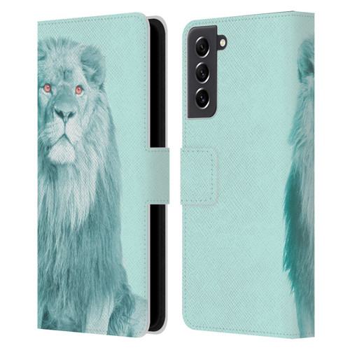 Mark Ashkenazi Pastel Potraits Lion Leather Book Wallet Case Cover For Samsung Galaxy S21 FE 5G