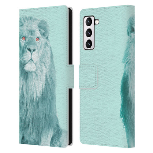 Mark Ashkenazi Pastel Potraits Lion Leather Book Wallet Case Cover For Samsung Galaxy S21+ 5G