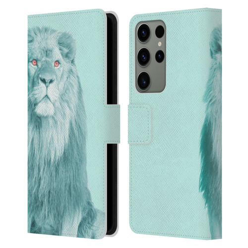 Mark Ashkenazi Pastel Potraits Lion Leather Book Wallet Case Cover For Samsung Galaxy S23 Ultra 5G