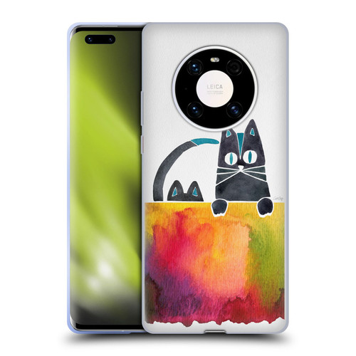 Cat Coquillette Animals 2 Cats Soft Gel Case for Huawei Mate 40 Pro 5G
