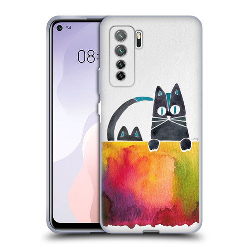 Cat Coquillette Animals 2 Cats Soft Gel Case for Huawei Nova 7 SE/P40 Lite 5G