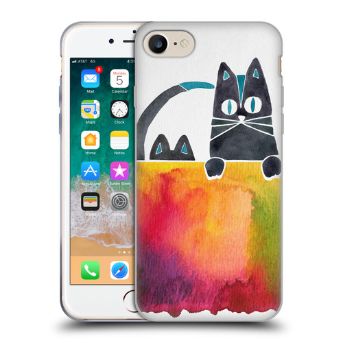 Cat Coquillette Animals 2 Cats Soft Gel Case for Apple iPhone 7 / 8 / SE 2020 & 2022