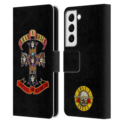 Guns N' Roses Key Art Appetite For Destruction Leather Book Wallet Case Cover For Samsung Galaxy S22 5G