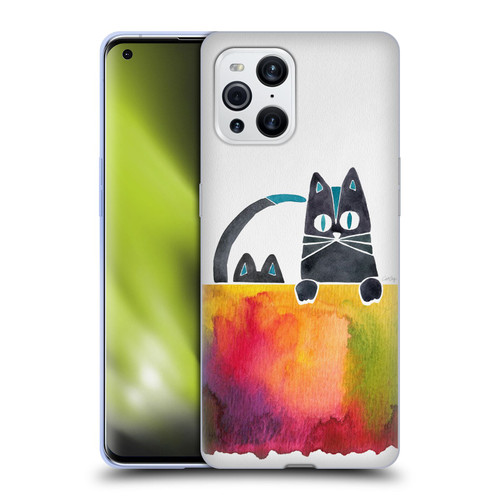 Cat Coquillette Animals 2 Cats Soft Gel Case for OPPO Find X3 / Pro