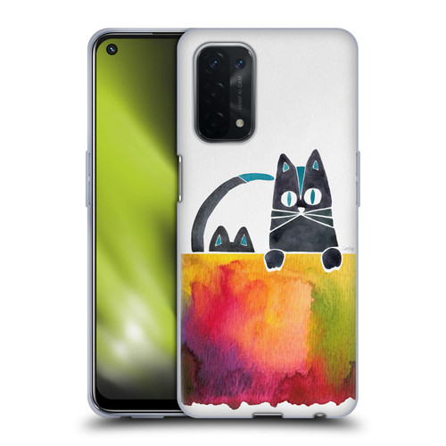 Cat Coquillette Animals 2 Cats Soft Gel Case for OPPO A54 5G