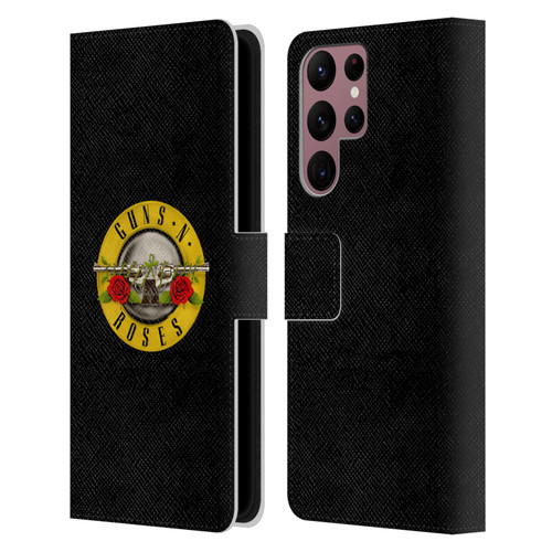 Guns N' Roses Key Art Bullet Logo Leather Book Wallet Case Cover For Samsung Galaxy S22 Ultra 5G