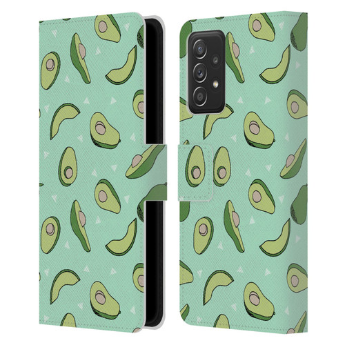 Andrea Lauren Design Food Pattern Avocado Leather Book Wallet Case Cover For Samsung Galaxy A53 5G (2022)