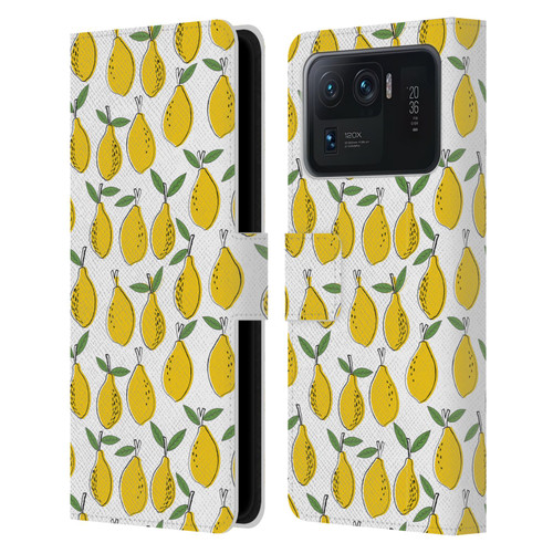 Andrea Lauren Design Food Pattern Lemons Leather Book Wallet Case Cover For Xiaomi Mi 11 Ultra
