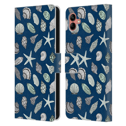 Andrea Lauren Design Sea Animals Shells Leather Book Wallet Case Cover For Samsung Galaxy A04 (2022)