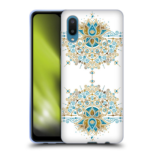 Cat Coquillette Patterns 6 Lotus Bloom Mandala 2 Soft Gel Case for Samsung Galaxy A02/M02 (2021)
