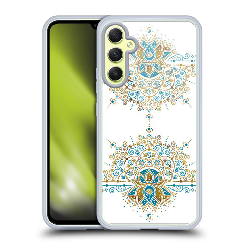 Cat Coquillette Patterns 6 Lotus Bloom Mandala 2 Soft Gel Case for Samsung Galaxy A34 5G