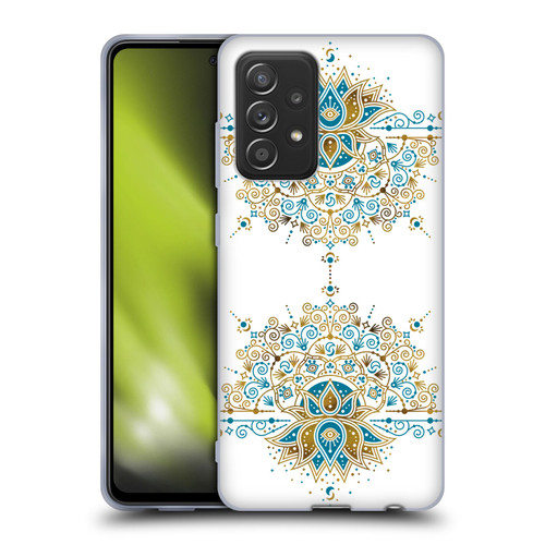 Cat Coquillette Patterns 6 Lotus Bloom Mandala 2 Soft Gel Case for Samsung Galaxy A52 / A52s / 5G (2021)