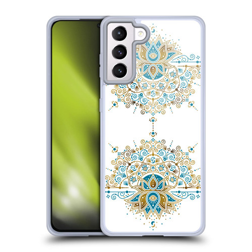 Cat Coquillette Patterns 6 Lotus Bloom Mandala 2 Soft Gel Case for Samsung Galaxy S21+ 5G