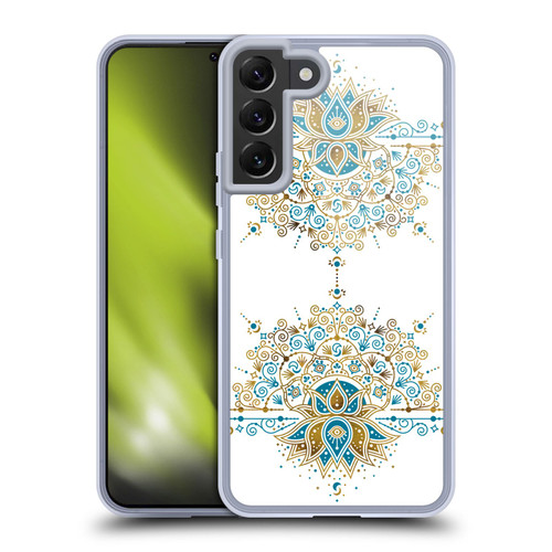 Cat Coquillette Patterns 6 Lotus Bloom Mandala 2 Soft Gel Case for Samsung Galaxy S22+ 5G