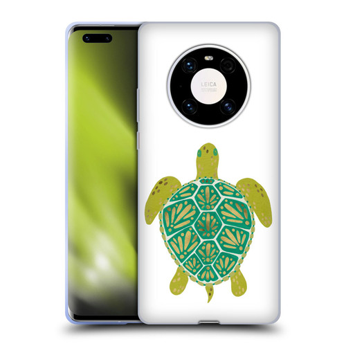 Cat Coquillette Sea Turtle Green Soft Gel Case for Huawei Mate 40 Pro 5G