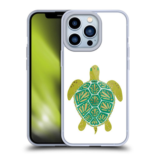 Cat Coquillette Sea Turtle Green Soft Gel Case for Apple iPhone 13 Pro