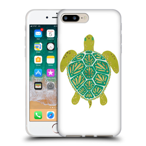 Cat Coquillette Sea Turtle Green Soft Gel Case for Apple iPhone 7 Plus / iPhone 8 Plus