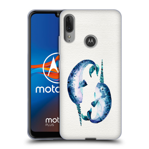 Cat Coquillette Sea Blue Narwhals Soft Gel Case for Motorola Moto E6 Plus