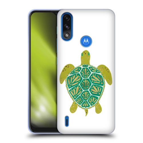 Cat Coquillette Sea Turtle Green Soft Gel Case for Motorola Moto E7 Power / Moto E7i Power