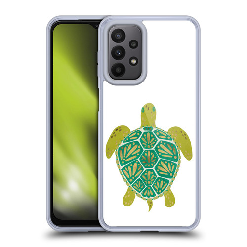 Cat Coquillette Sea Turtle Green Soft Gel Case for Samsung Galaxy A23 / 5G (2022)