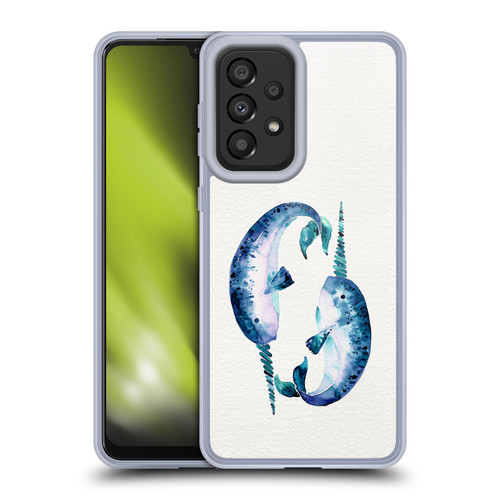Cat Coquillette Sea Blue Narwhals Soft Gel Case for Samsung Galaxy A33 5G (2022)