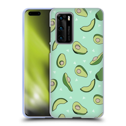 Andrea Lauren Design Food Pattern Avocado Soft Gel Case for Huawei P40 5G