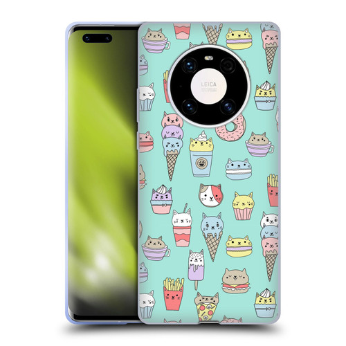 Andrea Lauren Design Food Pattern Catfood Soft Gel Case for Huawei Mate 40 Pro 5G