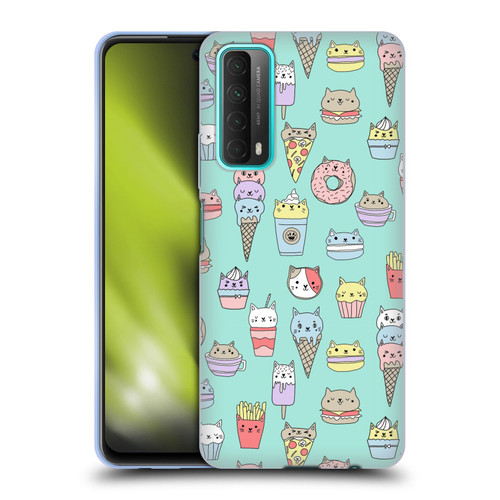 Andrea Lauren Design Food Pattern Catfood Soft Gel Case for Huawei P Smart (2021)
