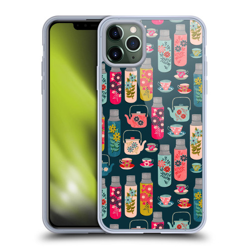 Andrea Lauren Design Food Pattern Jars & Teacups Soft Gel Case for Apple iPhone 11 Pro Max