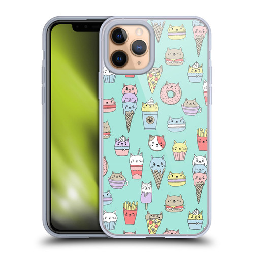 Andrea Lauren Design Food Pattern Catfood Soft Gel Case for Apple iPhone 11 Pro