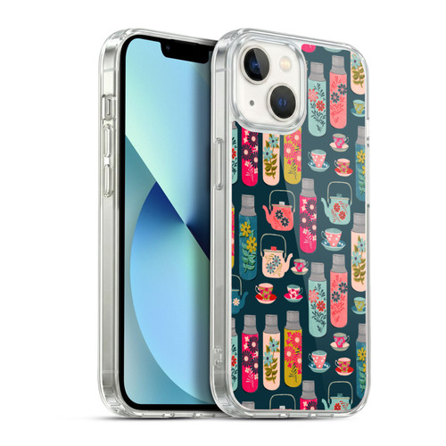 Andrea Lauren Design Food Pattern Jars & Teacups Soft Gel Case for Apple iPhone 13