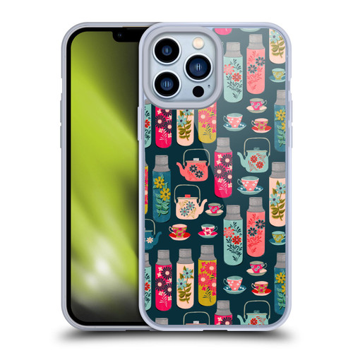 Andrea Lauren Design Food Pattern Jars & Teacups Soft Gel Case for Apple iPhone 13 Pro Max