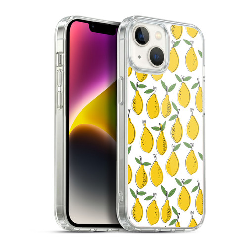 Andrea Lauren Design Food Pattern Lemons Soft Gel Case for Apple iPhone 14