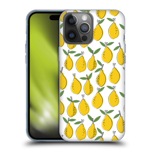 Andrea Lauren Design Food Pattern Lemons Soft Gel Case for Apple iPhone 14 Pro Max