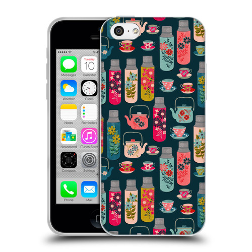 Andrea Lauren Design Food Pattern Jars & Teacups Soft Gel Case for Apple iPhone 5c