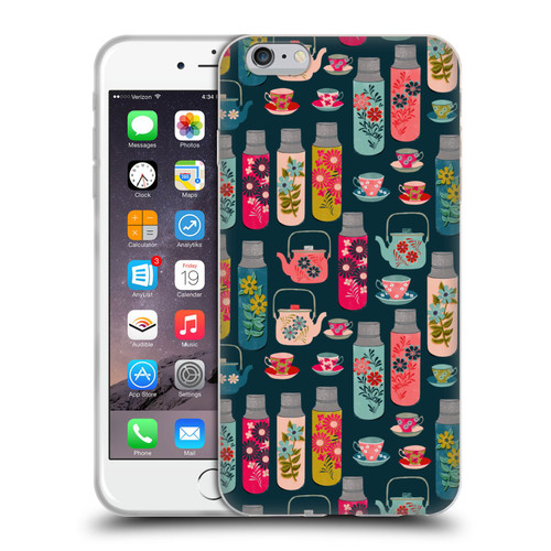 Andrea Lauren Design Food Pattern Jars & Teacups Soft Gel Case for Apple iPhone 6 Plus / iPhone 6s Plus