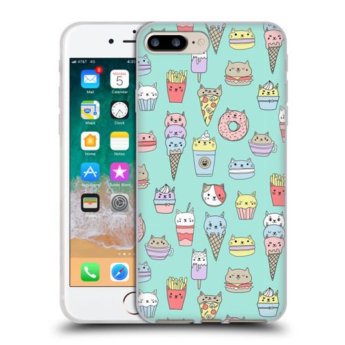 Andrea Lauren Design Food Pattern Catfood Soft Gel Case for Apple iPhone 7 Plus / iPhone 8 Plus