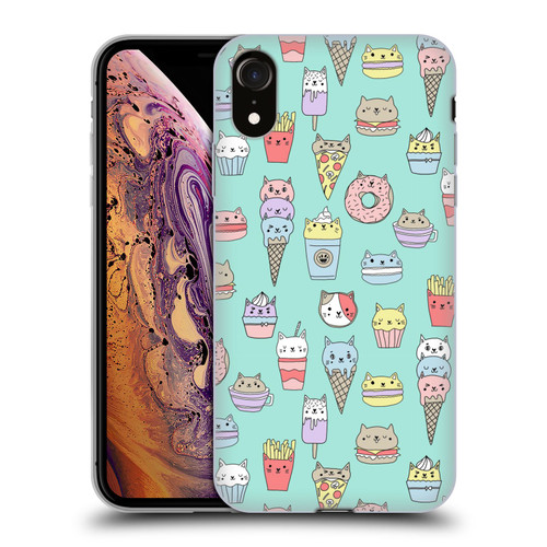 Andrea Lauren Design Food Pattern Catfood Soft Gel Case for Apple iPhone XR